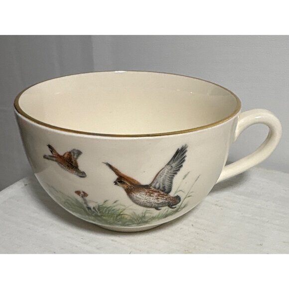 Georgina China Snack Plate & Tea Cup Set Breakfast Luncheon Cabincore Birds - Picture 9 of 13